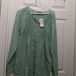 ⭐Sage Green Vintage America Blouse size L